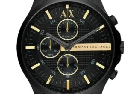 Armani Exchange Hampton AX2164 Men's Chronograph Watch – Black Dial with Black Stainless Steel Strap