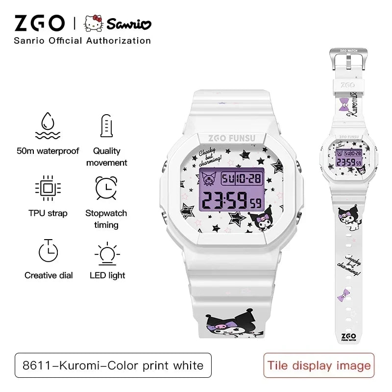 ZGO x Sanrio Hello Kitty Women's Watches Electronic Watch Sports Wristwatch Waterproof