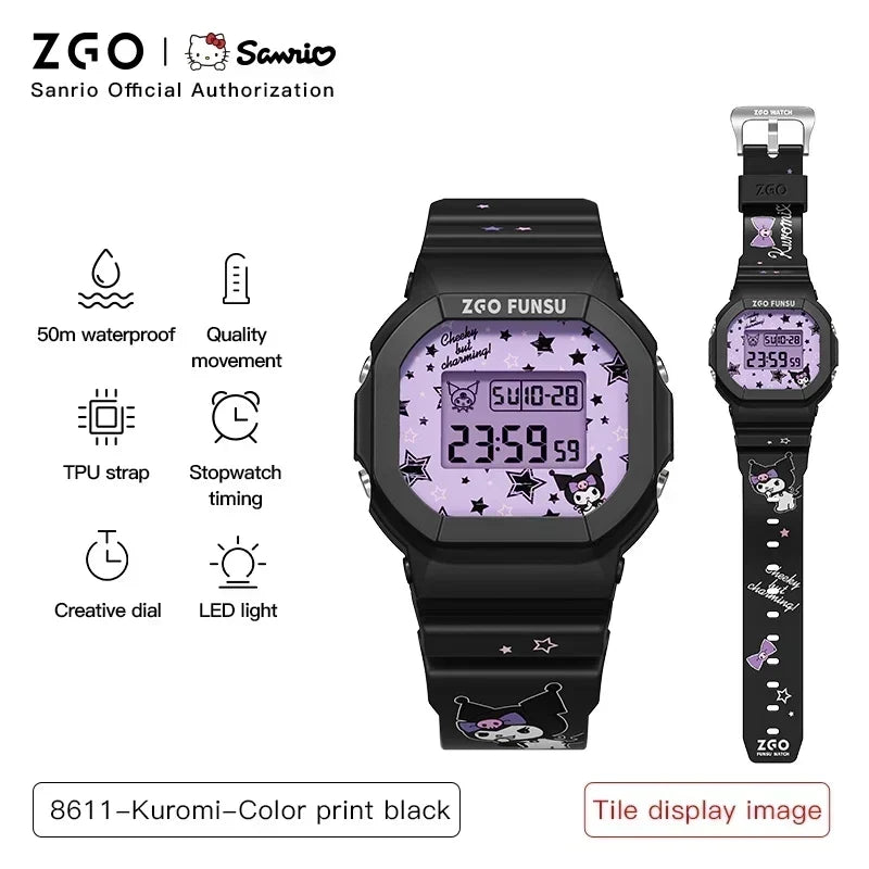 ZGO x Sanrio Hello Kitty Women's Watches Electronic Watch Sports Wristwatch Waterproof