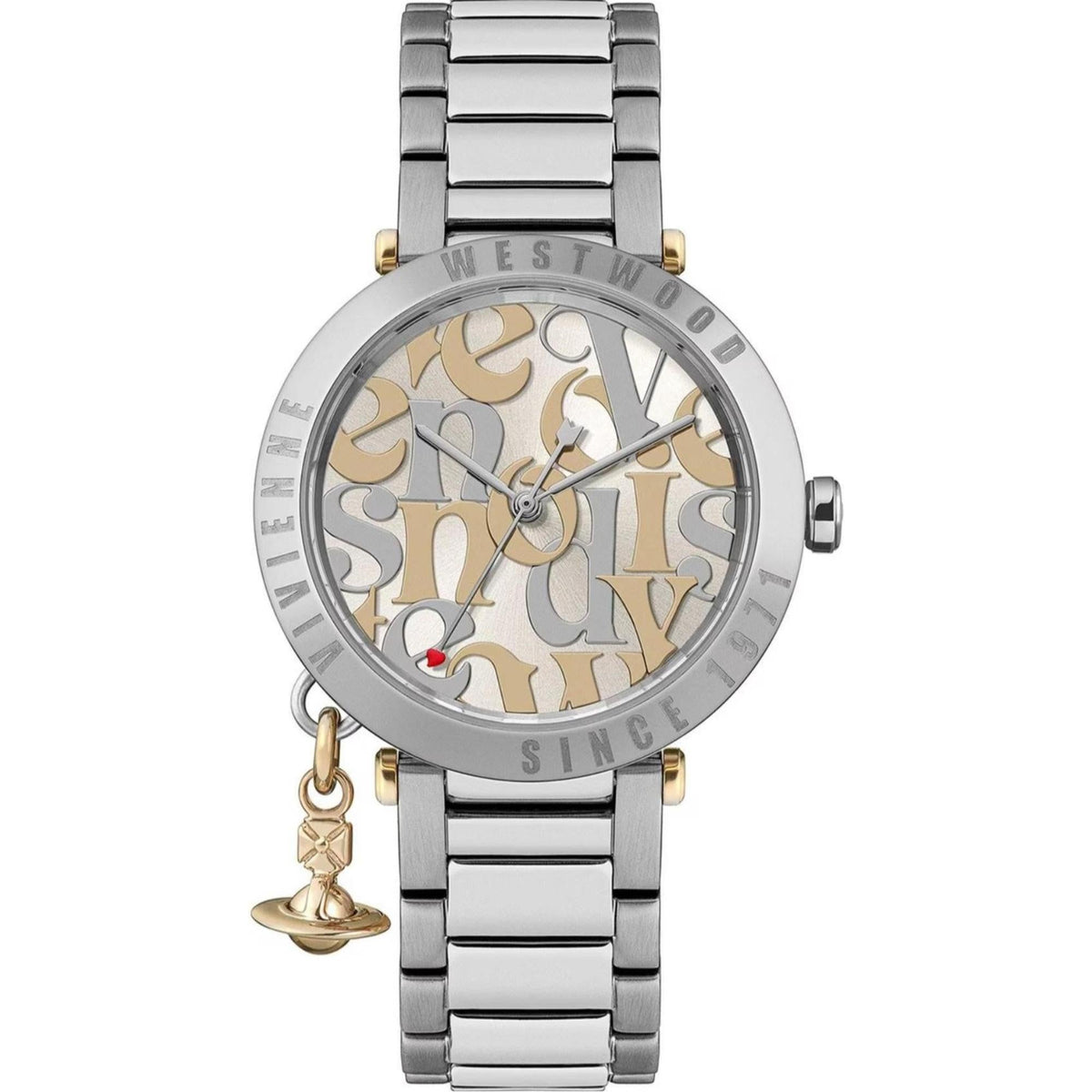Vivienne Westwood Orb Logomania 32mm Silver Dial Steel Ladies Quartz Watch VV315WSSL