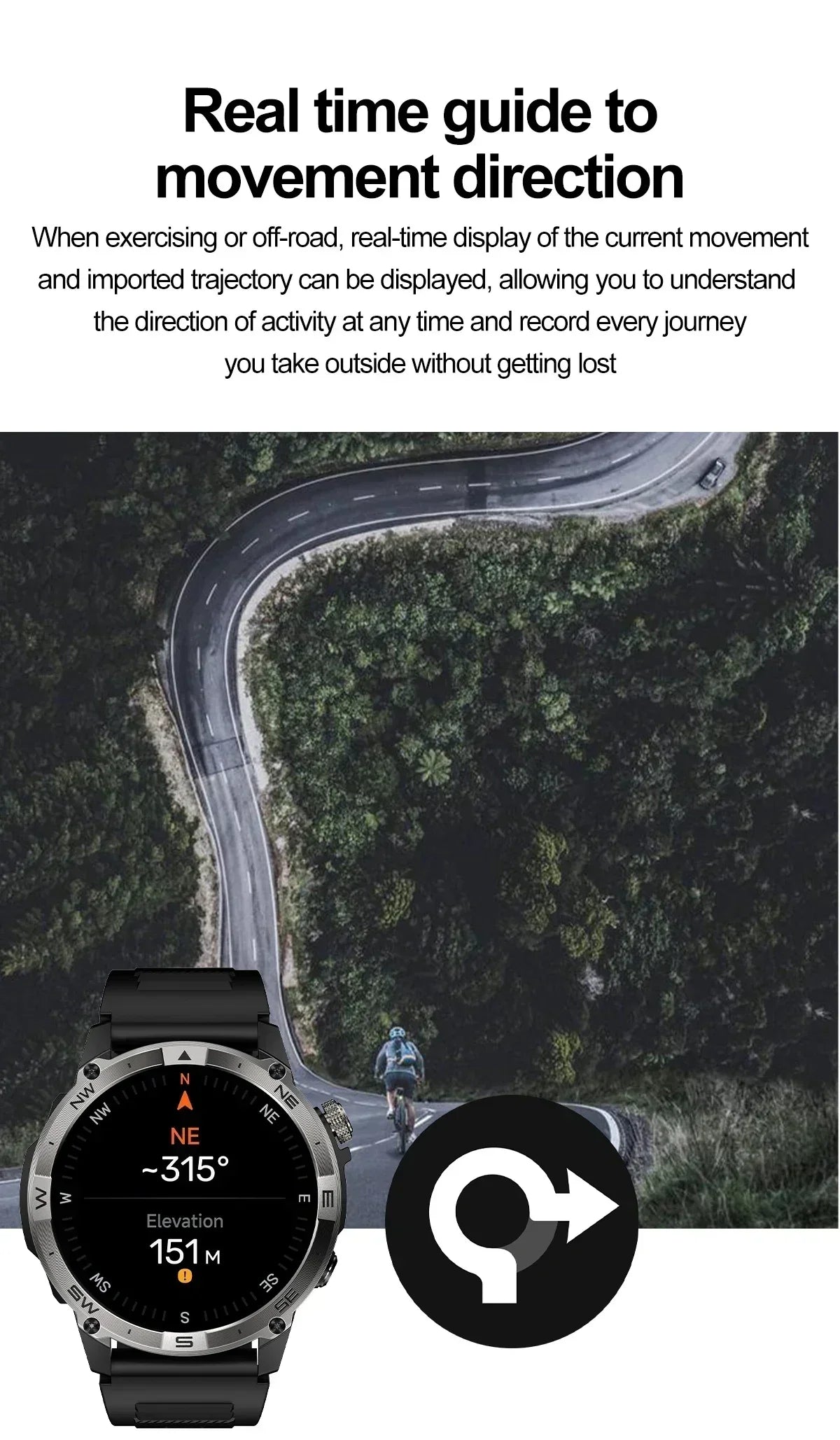 AMOLED Smart Watch - North Edge - GPS Smartwatch
